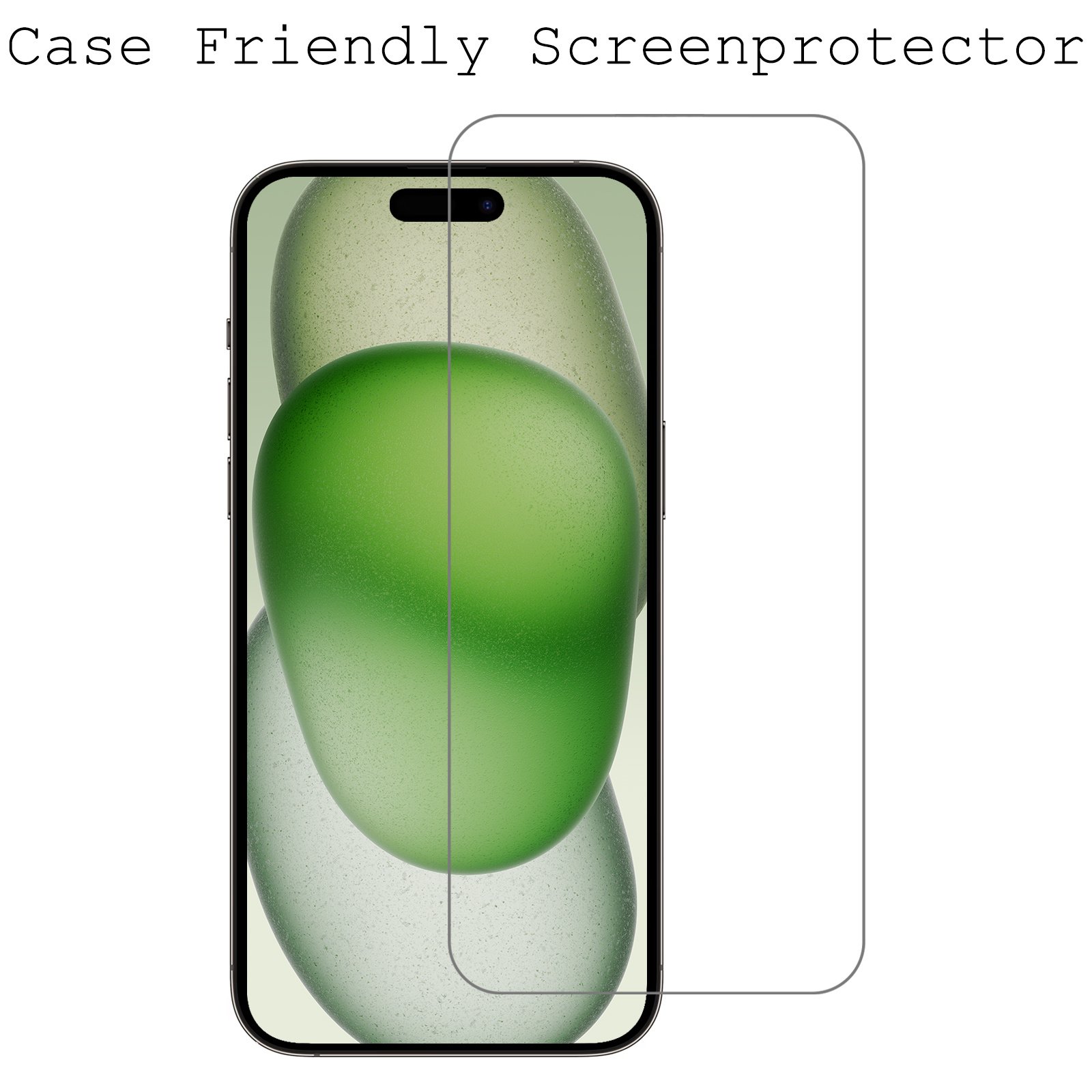 BASEY. Screenprotector Geschikt voor iPhone 15 Pro Max Screenprotector Tempered Glass - Screenprotector Geschikt voor iPhone 15 Pro Max Beschermglas Screen Protector Glas - 2 Stuks
