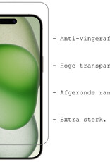 BASEY. Screenprotector Geschikt voor iPhone 15 Pro Max Screenprotector Tempered Glass - Screenprotector Geschikt voor iPhone 15 Pro Max Beschermglas Screen Protector Glas - 3 Stuks