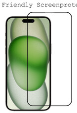 BASEY. Screenprotector Geschikt voor iPhone 15 Plus Screenprotector Beschermglas Full Cover - Screenprotector Geschikt voor iPhone 15 Plus Screen Protector Full Cover - 2 Stuks