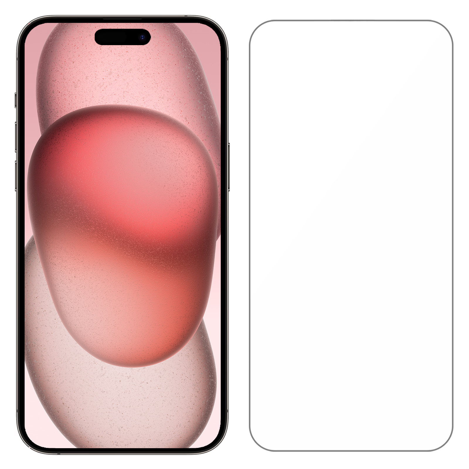 NoXx Screenprotector Geschikt voor iPhone 15 Plus Screenprotector Tempered Glass Gehard Glas Beschermglas - 2x