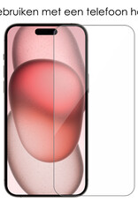 NoXx Screenprotector Geschikt voor iPhone 15 Plus Screenprotector Tempered Glass Gehard Glas Beschermglas - 2x