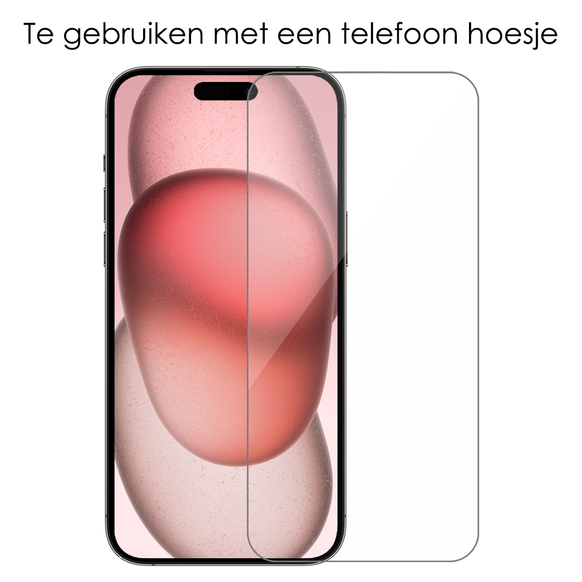 NoXx Screenprotector Geschikt voor iPhone 15 Plus Screenprotector Tempered Glass Gehard Glas Beschermglas - 2x