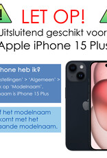 NoXx Screenprotector Geschikt voor iPhone 15 Plus Screenprotector Tempered Glass Gehard Glas Beschermglas - 2x
