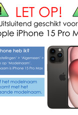 NoXx Screenprotector Geschikt voor iPhone 15 Pro Max Screenprotector Tempered Glass Gehard Glas Beschermglas - 3x