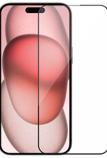 NoXx Screenprotector Geschikt voor iPhone 15 Screenprotector Tempered Glass Gehard Glas Full Cover