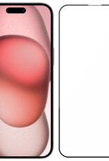 NoXx Screenprotector Geschikt voor iPhone 15 Screenprotector Tempered Glass Gehard Glas Full Cover