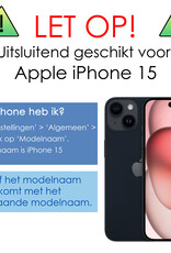 NoXx Screenprotector Geschikt voor iPhone 15 Screenprotector Tempered Glass Gehard Glas Full Cover