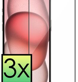 NoXx NoXx iPhone 15 Plus Screenprotector Full Cover - 3 PACK