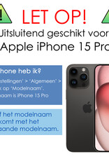 NoXx Screenprotector Geschikt voor iPhone 15 Pro Screenprotector Tempered Glass Gehard Glas Full Cover