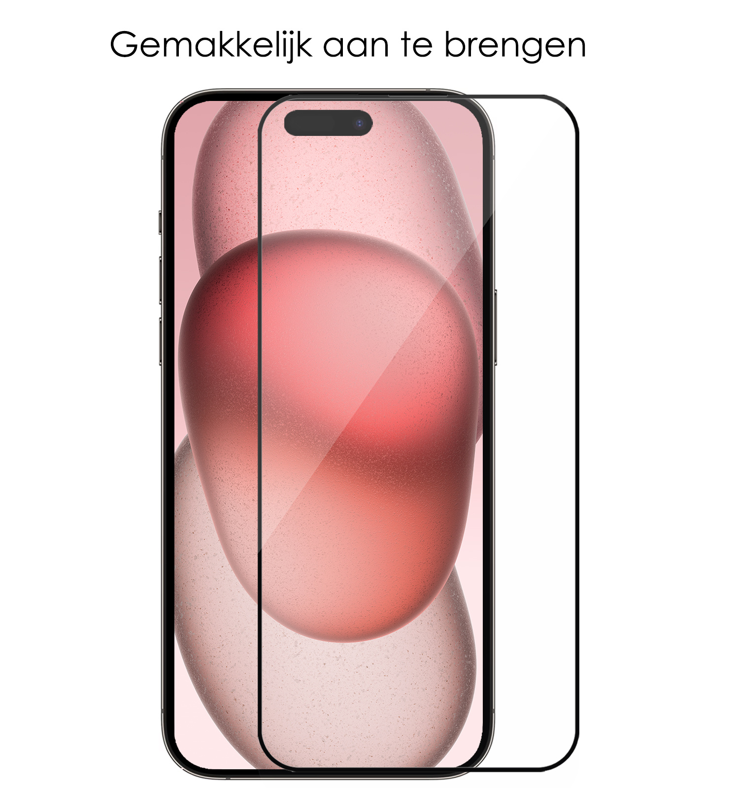 NoXx Screenprotector Geschikt voor iPhone 15 Pro Screenprotector Tempered Glass Gehard Glas Full Cover - 3x