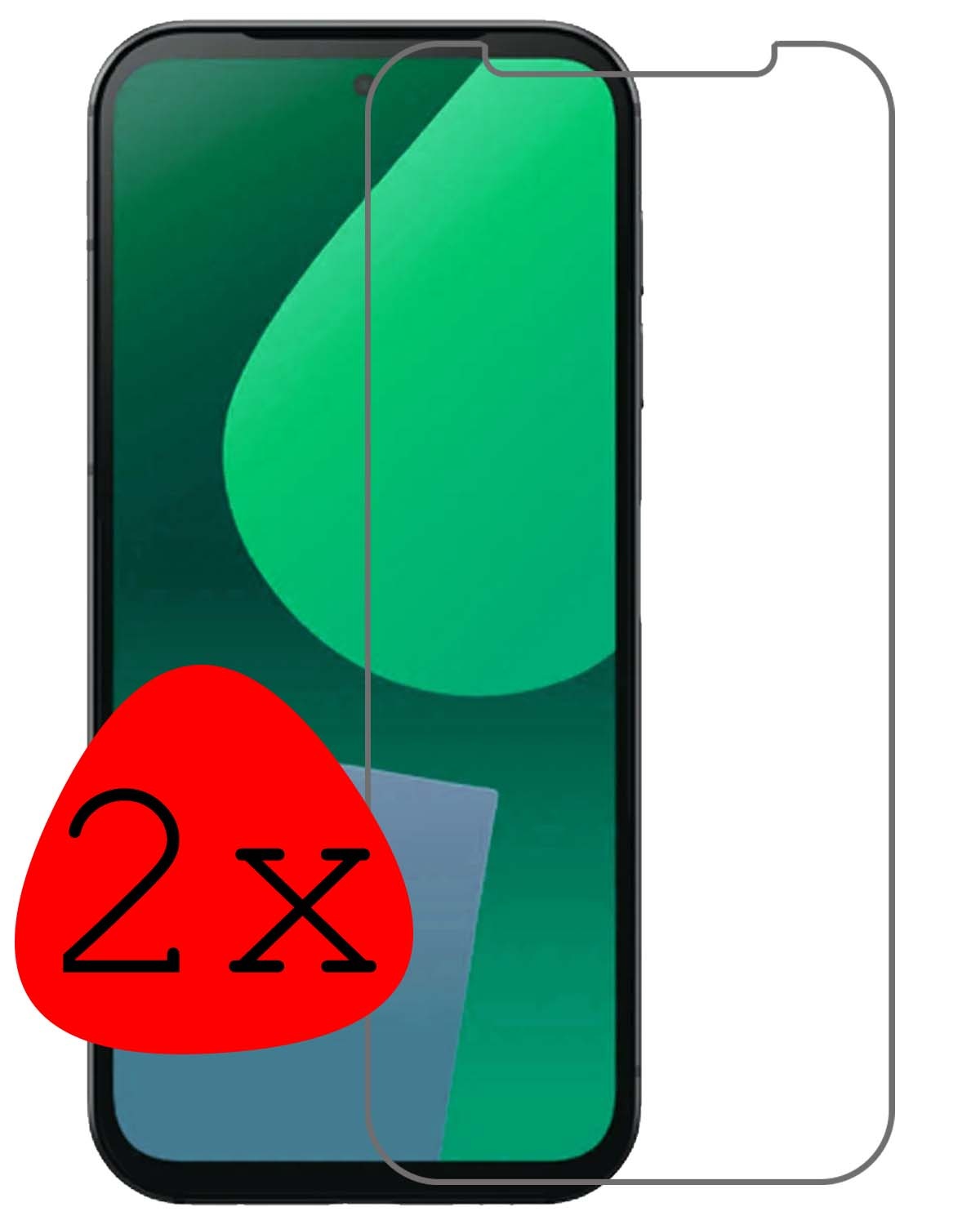 BASEY. Screenprotector Geschikt voor Fairphone 5 Screenprotector Tempered Glass - Screenprotector Geschikt voor Fairphone 5 Beschermglas Screen Protector Glas - 2 Stuks