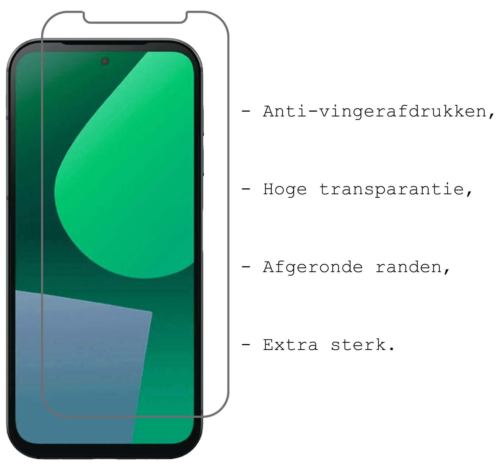 BASEY. Screenprotector Geschikt voor Fairphone 5 Screenprotector Tempered Glass - Screenprotector Geschikt voor Fairphone 5 Beschermglas Screen Protector Glas - 3 Stuks