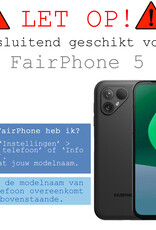 BASEY. Hoes Geschikt voor Fairphone 5 Hoesje Shock Proof Case Hoes Siliconen - Hoesje Geschikt voor Fairphone 5 Hoes Cover Shockproof - Transparant - 2 Stuks