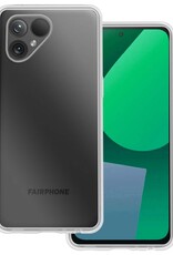 BASEY. Hoes Geschikt voor Fairphone 5 Hoesje Siliconen Back Cover Case - Hoesje Geschikt voor Fairphone 5 Hoes Cover Hoesje - Transparant