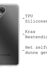 BASEY. Hoes Geschikt voor Fairphone 5 Hoesje Siliconen Back Cover Case - Hoesje Geschikt voor Fairphone 5 Hoes Cover Hoesje - Transparant - 2 Stuks