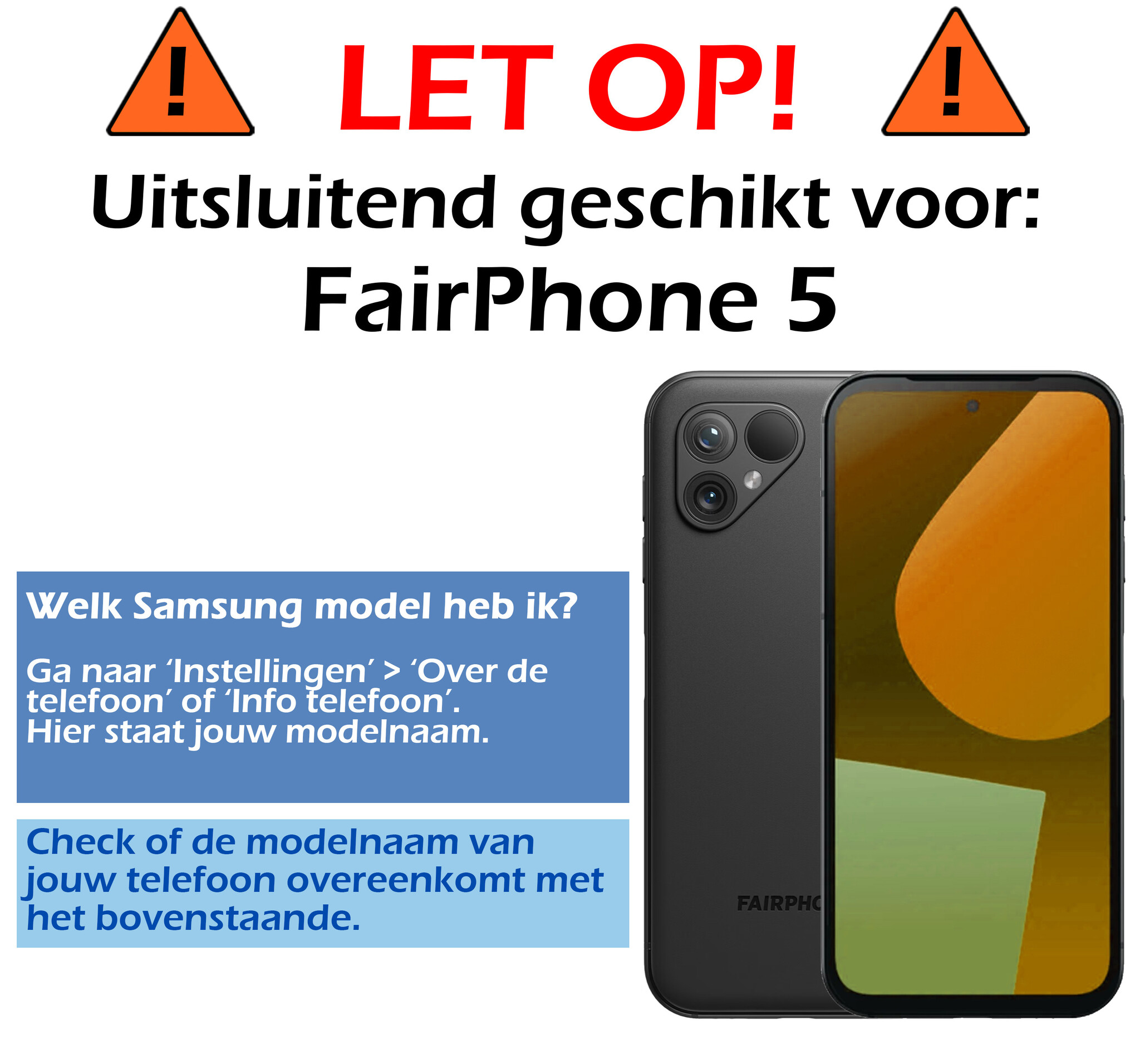 Nomfy Screenprotector Geschikt voor Fairphone 5 Screenprotector Bescherm Glas Tempered Glass - Screenprotector Geschikt voor Fairphone 5 Screen Protector - 3 PACK