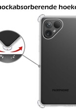 Nomfy Hoesje Geschikt voor Fairphone 5 Hoesje Shock Proof Cover Case Shockproof - Hoes Geschikt voor Fairphone 5 Hoes Siliconen Back Case - Transparant