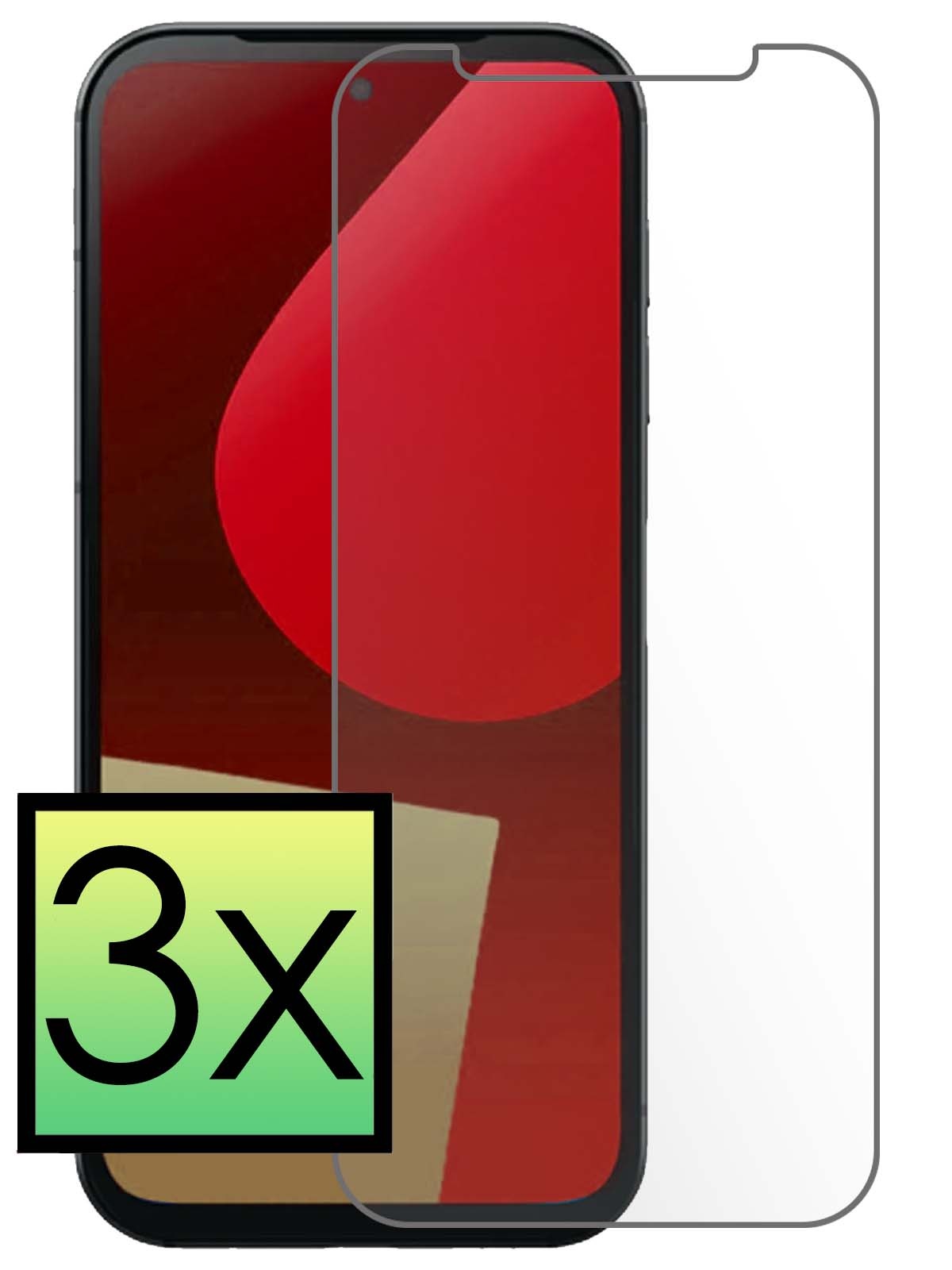 NoXx Screenprotector Geschikt voor Fairphone 5 Screenprotector Tempered Glass Gehard Glas Beschermglas - 3x