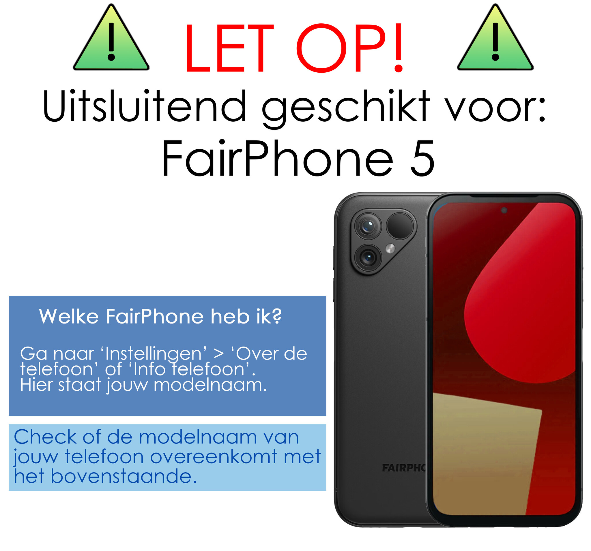 NoXx Hoes Geschikt voor Fairphone 5 Hoesje Siliconen Cover Shock Proof Back Case Shockproof Hoes - Transparant