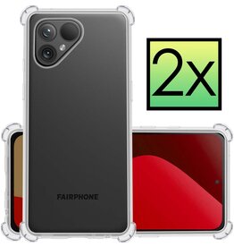 NoXx NoXx Fairphone 5 Hoesje Shockproof Transparant - 2 PACK