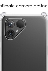 NoXx Hoes Geschikt voor Fairphone 5 Hoesje Siliconen Cover Shock Proof Back Case Shockproof Hoes - Transparant - 2x