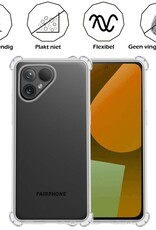 Nomfy Hoesje Geschikt voor Fairphone 5 Hoesje Shock Proof Cover Case Shockproof Met 2x Screenprotector - Hoes Geschikt voor Fairphone 5 Hoes Siliconen Back Case - Transparant