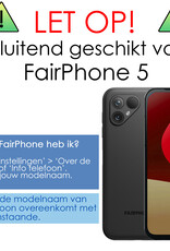 NoXx Hoes Geschikt voor Fairphone 5 Hoesje Siliconen Cover Shock Proof Back Case Shockproof Hoes Met Screenprotector - Transparant
