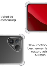 NoXx Hoes Geschikt voor Fairphone 5 Hoesje Siliconen Cover Shock Proof Back Case Shockproof Hoes Met 2x Screenprotector - Transparant