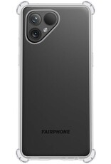 NoXx Hoes Geschikt voor Fairphone 5 Hoesje Siliconen Cover Shock Proof Back Case Shockproof Hoes Met 2x Screenprotector - Transparant