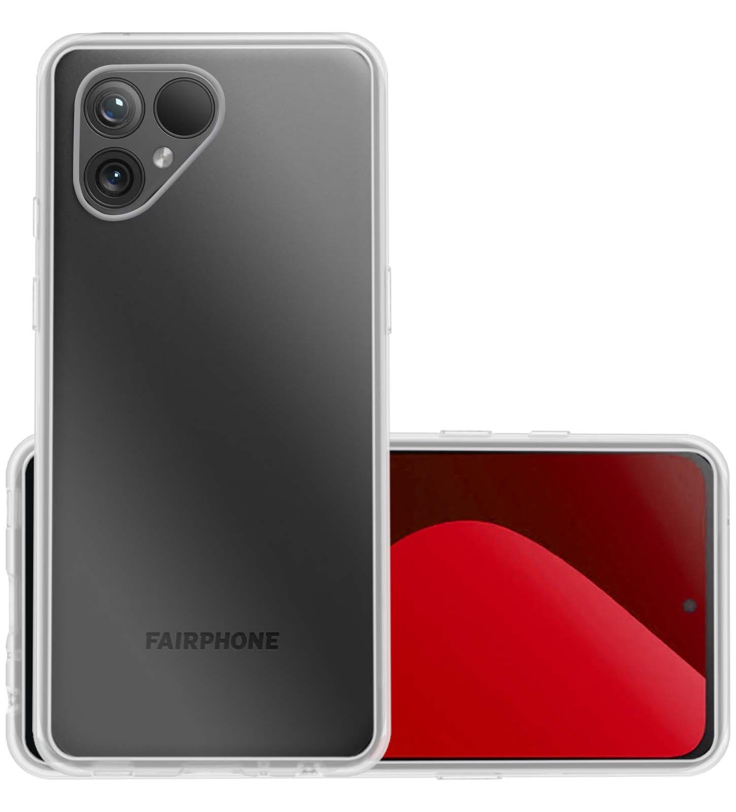 NoXx Hoes Geschikt voor Fairphone 5 Hoesje Cover Siliconen Back Case Hoes - Transparant