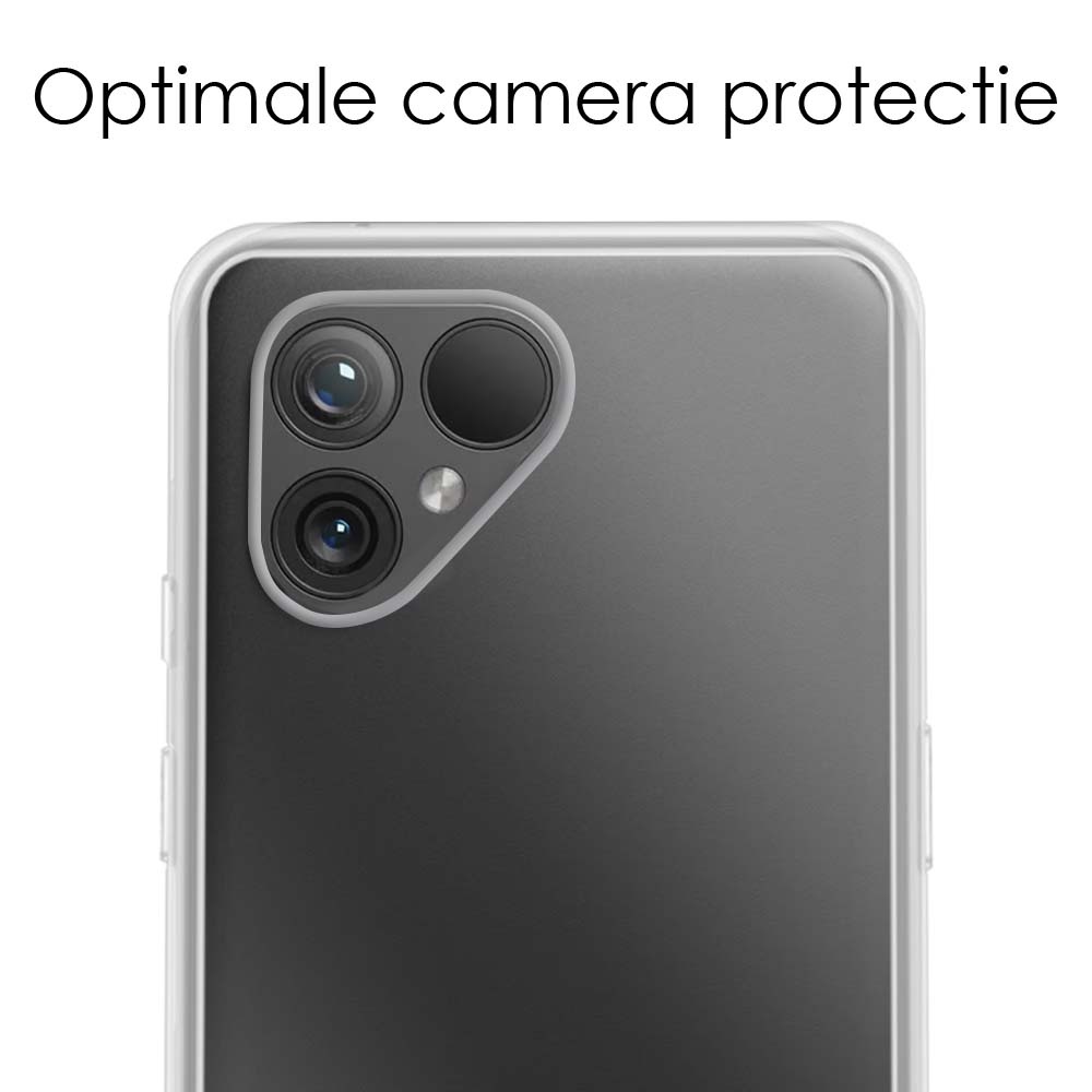 NoXx Hoes Geschikt voor Fairphone 5 Hoesje Cover Siliconen Back Case Hoes - Transparant