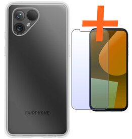 Nomfy Nomfy Fairphone 5 Hoesje Siliconen Met Screenprotector - Transparant