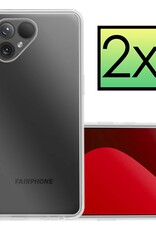 NoXx Hoes Geschikt voor Fairphone 5 Hoesje Cover Siliconen Back Case Hoes - Transparant - 2x