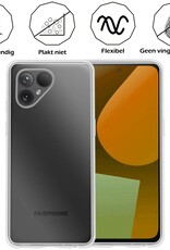 Nomfy Hoesje Geschikt voor Fairphone 5 Hoesje Siliconen Cover Case Met 2x Screenprotector - Hoes Geschikt voor Fairphone 5 Hoes Back Case - Transparant