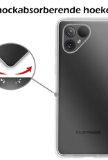 Nomfy Hoesje Geschikt voor Fairphone 5 Hoesje Siliconen Cover Case Met 2x Screenprotector - Hoes Geschikt voor Fairphone 5 Hoes Back Case - Transparant