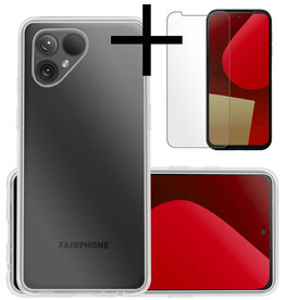 NoXx NoXx Fairphone 5 Hoesje Siliconen Met Screenprotector - Transparant