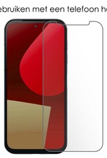 NoXx Hoes Geschikt voor Fairphone 5 Hoesje Siliconen Cover Shock Proof Back Case Shockproof Hoes Met 2x Screenprotector - Transparant