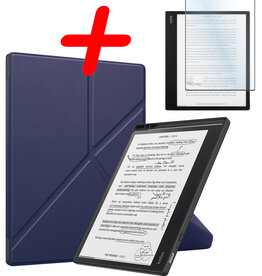BASEY. BASEY. Kobo Elipsa 2E Hoesje Met Screenprotector - Donkerblauw