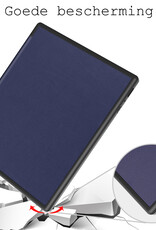 BASEY. Hoes Geschikt voor Kobo Elipsa 2E Hoesje Bookcase Cover Hoes Met Screenprotector - Hoesje Geschikt voor Kobo Elipsa 2E Hoes Cover Case - Donkerblauw