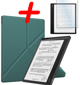 BASEY. BASEY. Kobo Elipsa 2E Hoesje Met Screenprotector - Donkergroen
