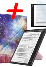 BASEY. Hoes Geschikt voor Kobo Elipsa 2E Hoesje Bookcase Cover Hoes Met Screenprotector - Hoesje Geschikt voor Kobo Elipsa 2E Hoes Cover Case - Galaxy