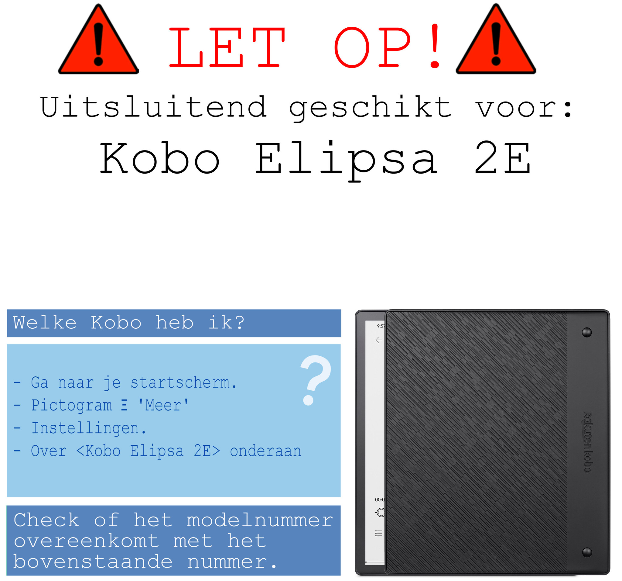 BASEY. Hoes Geschikt voor Kobo Elipsa 2E Hoesje Bookcase Cover Hoes Met Screenprotector - Hoesje Geschikt voor Kobo Elipsa 2E Hoes Cover Case - Galaxy