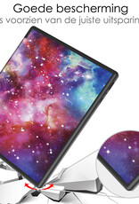 NoXx Hoes Geschikt voor Kobo Elipsa 2E Hoesje Bookcase Cover Book Case Hoes Sleepcover Met Screenprotector - Galaxy