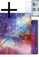 NoXx Hoes Geschikt voor Kobo Elipsa 2E Hoesje Bookcase Cover Book Case Hoes Sleepcover Met Screenprotector - Galaxy