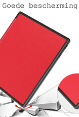 BASEY. Hoes Geschikt voor Kobo Elipsa 2E Hoesje Bookcase Cover Hoes Met Screenprotector - Hoesje Geschikt voor Kobo Elipsa 2E Hoes Cover Case - Rood