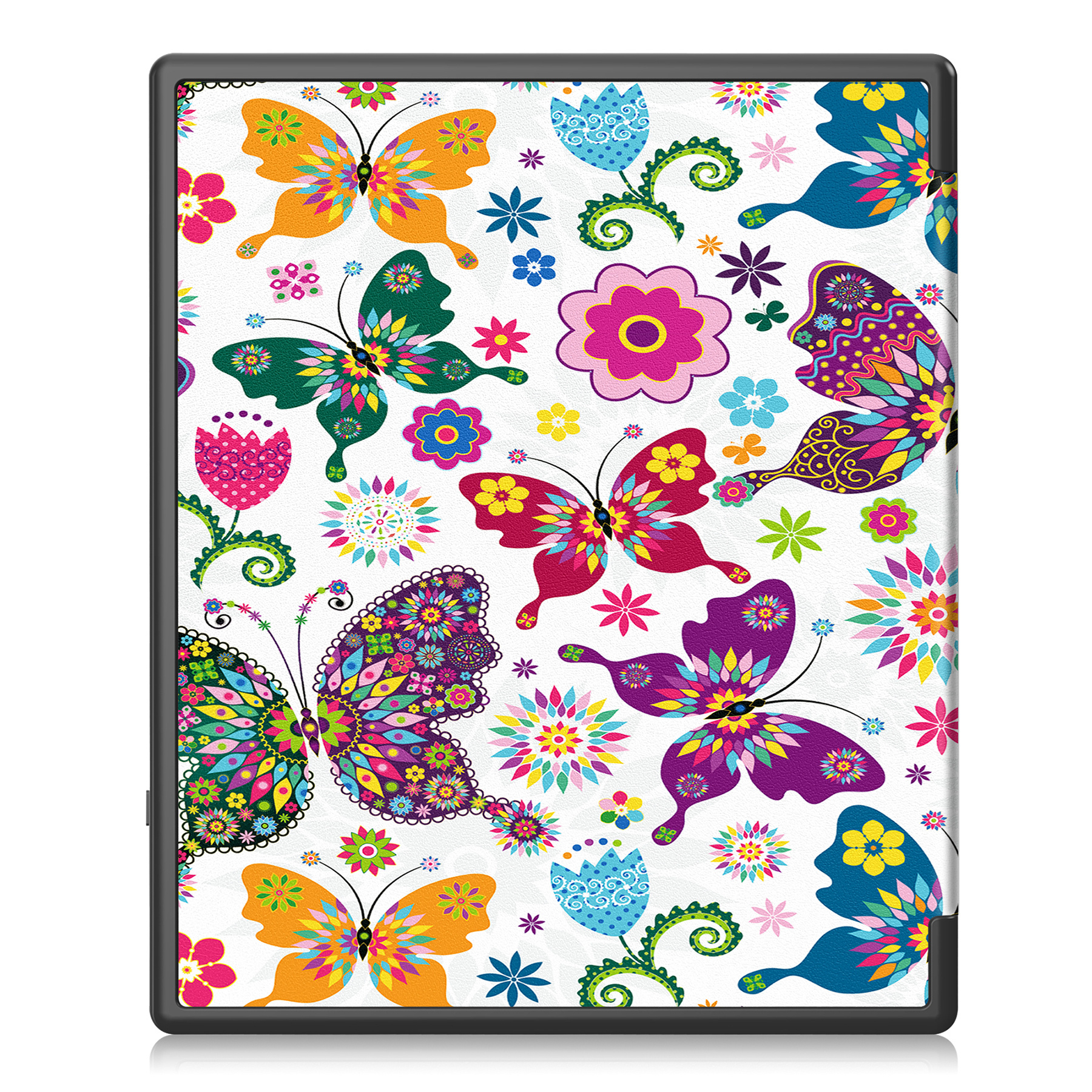 NoXx Hoes Geschikt voor Kobo Elipsa 2E Hoesje Bookcase Cover Book Case Hoes Sleepcover Met Screenprotector - Vlinders