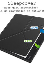 BASEY. Hoes Geschikt voor Kobo Elipsa 2E Hoesje Bookcase Cover Hoes Met Screenprotector - Hoesje Geschikt voor Kobo Elipsa 2E Hoes Cover Case - Zwart