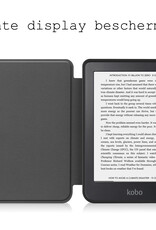 BASEY. Hoes Geschikt voor Kobo Clara 2E Hoesje Bookcase Cover Hoes Met Screenprotector - Hoesje Geschikt voor Kobo Clara 2E Hoes Cover Case - Donkerblauw
