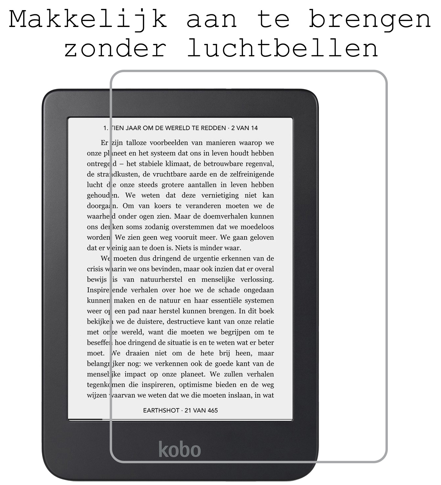 BASEY. Hoes Geschikt voor Kobo Clara 2E Hoesje Bookcase Cover Hoes Met Screenprotector - Hoesje Geschikt voor Kobo Clara 2E Hoes Cover Case - Donkerblauw