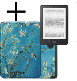 NoXx NoXx Kobo Clara 2E Hoesje Met Screenprotector - Bloesem